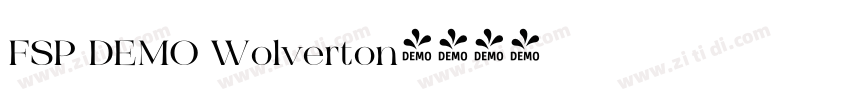 FSP DEMO Wolverton字体转换 FSP DEMO Wolverton字体转换